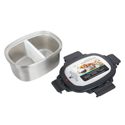 Food Container, Reusable Insulated Stainless Steel, Rectangular, 33 Oz